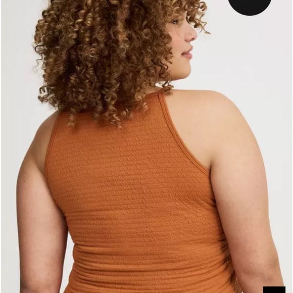 NWT TORRID Goddess Neck Crop Tank - AMBER BROWN - Picture 2 of 10